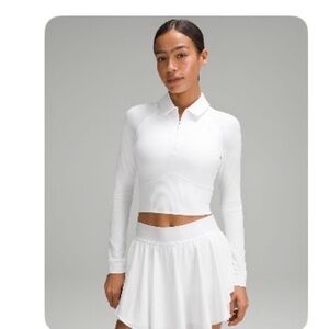 Lululemon Half-Zip Long-Sleeve Top in White